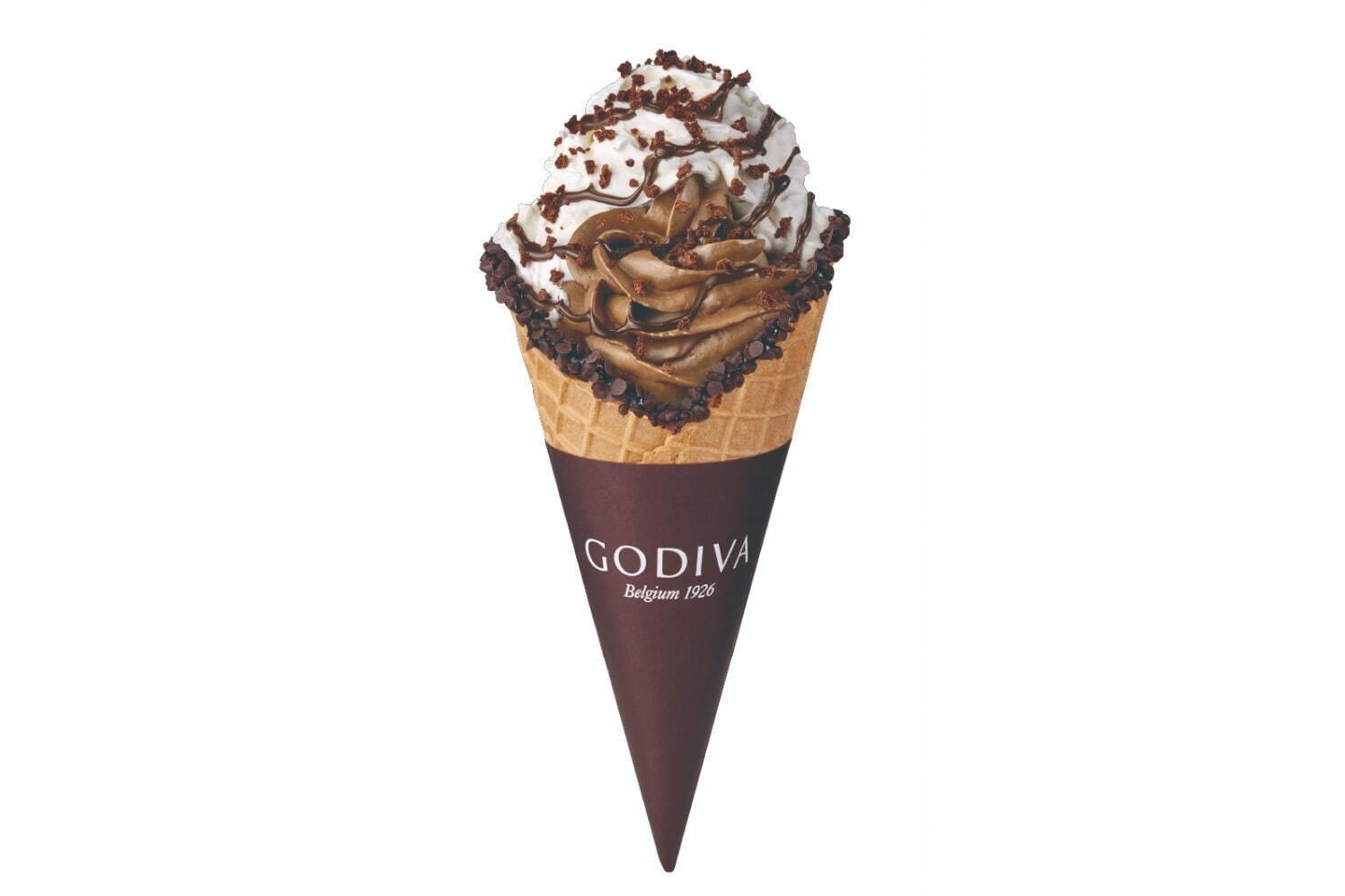 ソフトクリーム｜ゴディバ“特大サイズ”のソフトクリーム「メガパフェ」2種のダークチョコ×ソースなどチョコ尽くしで