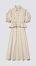 GU×ロク“フリル付き”チェックワンピース＆小花柄のリボンハット、コラボ初のメンズウェアも｜写真13