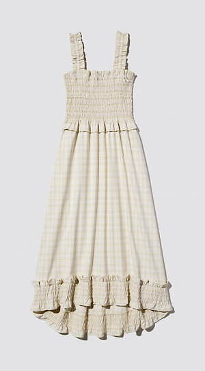 GU×ロク“フリル付き”チェックワンピース＆小花柄のリボンハット、コラボ初のメンズウェアも｜写真15