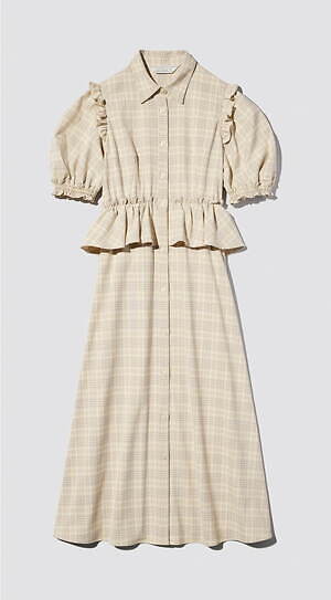 GU×ロク“フリル付き”チェックワンピース＆小花柄のリボンハット、コラボ初のメンズウェアも｜写真13