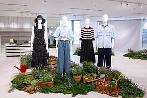 GU×ロク“フリル付き”チェックワンピース＆小花柄のリボンハット、コラボ初のメンズウェアも｜写真45