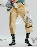 M A S U×タビオメン“天使が潜む”アーガイル柄ハイソックス、レモンやブラックの全3色｜写真6