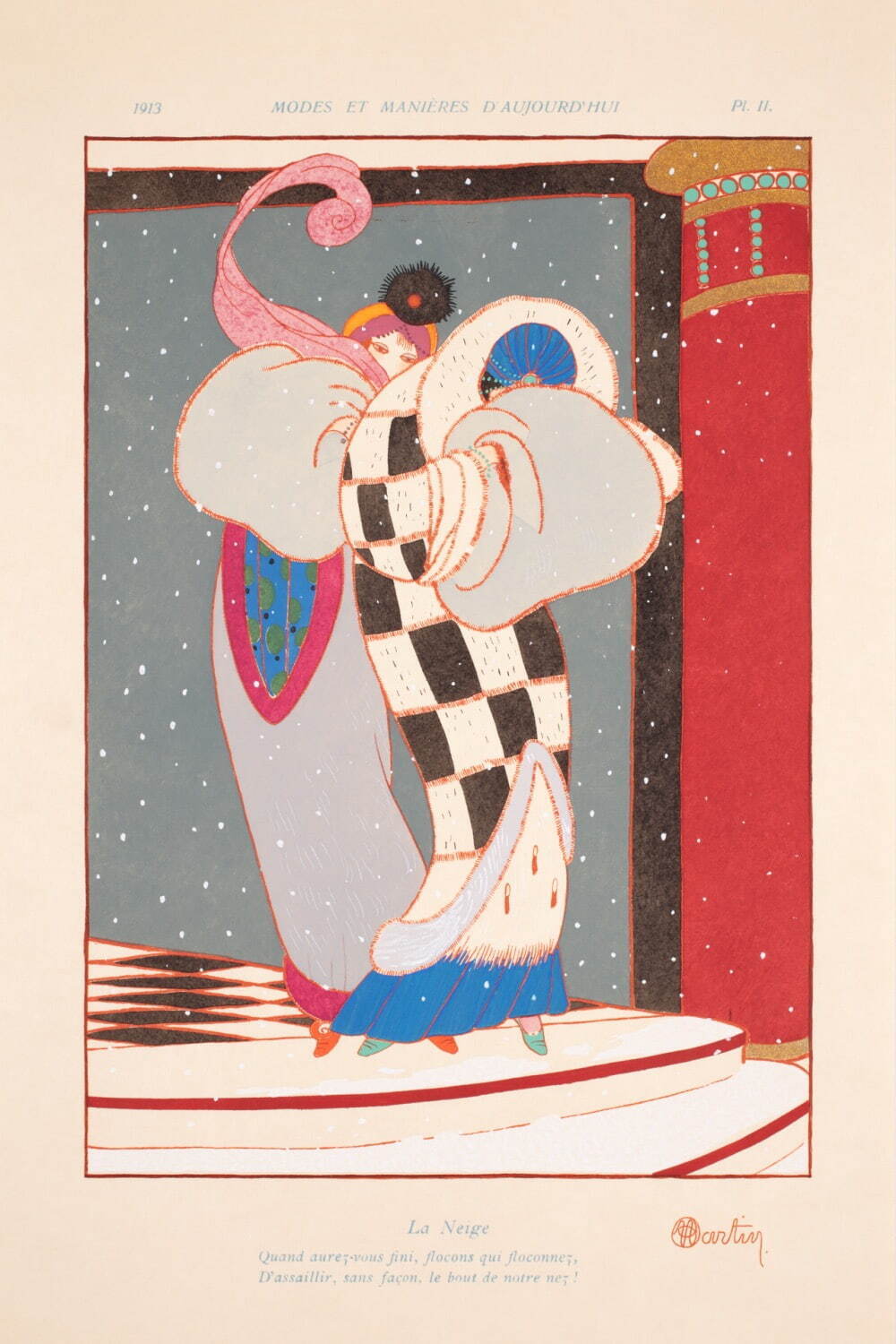 シャルル・マルタン 《雪》 『モード・エ・マニエール・ドージュルデュイ』(1913年)より
鹿島茂コレクション(練馬区立美術館寄託) ©NOEMA Inc. Japan