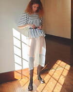 ミュベール25年春夏バカンスウェア、ストライプレース＆花柄の“旅したくなる”ワンピースなど｜写真14