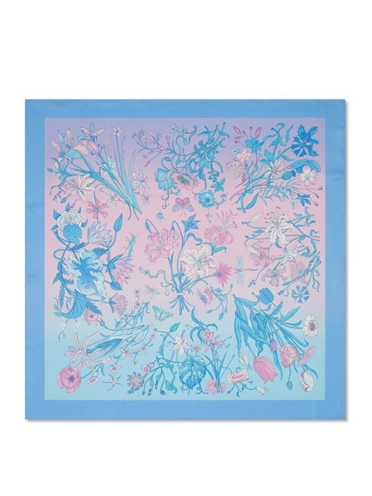 【500円引きクーポン】 グッチのシルクスカーフ「90 x 90」アーティストが“GGパターン 小物