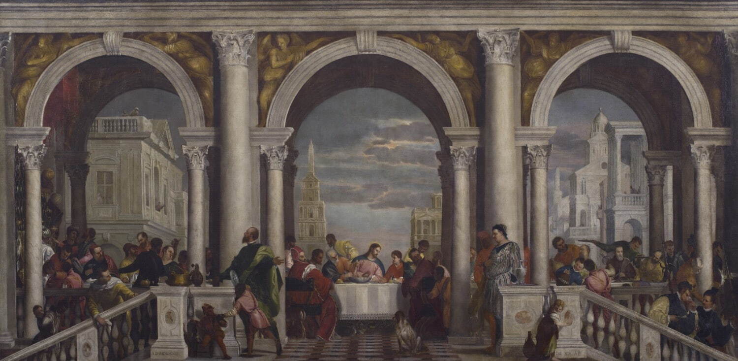 寺崎武男 《ヴェロネーゼ「レヴィ家の饗宴」模写》 制作年不詳
油彩・キャンバス 目黒区美術館