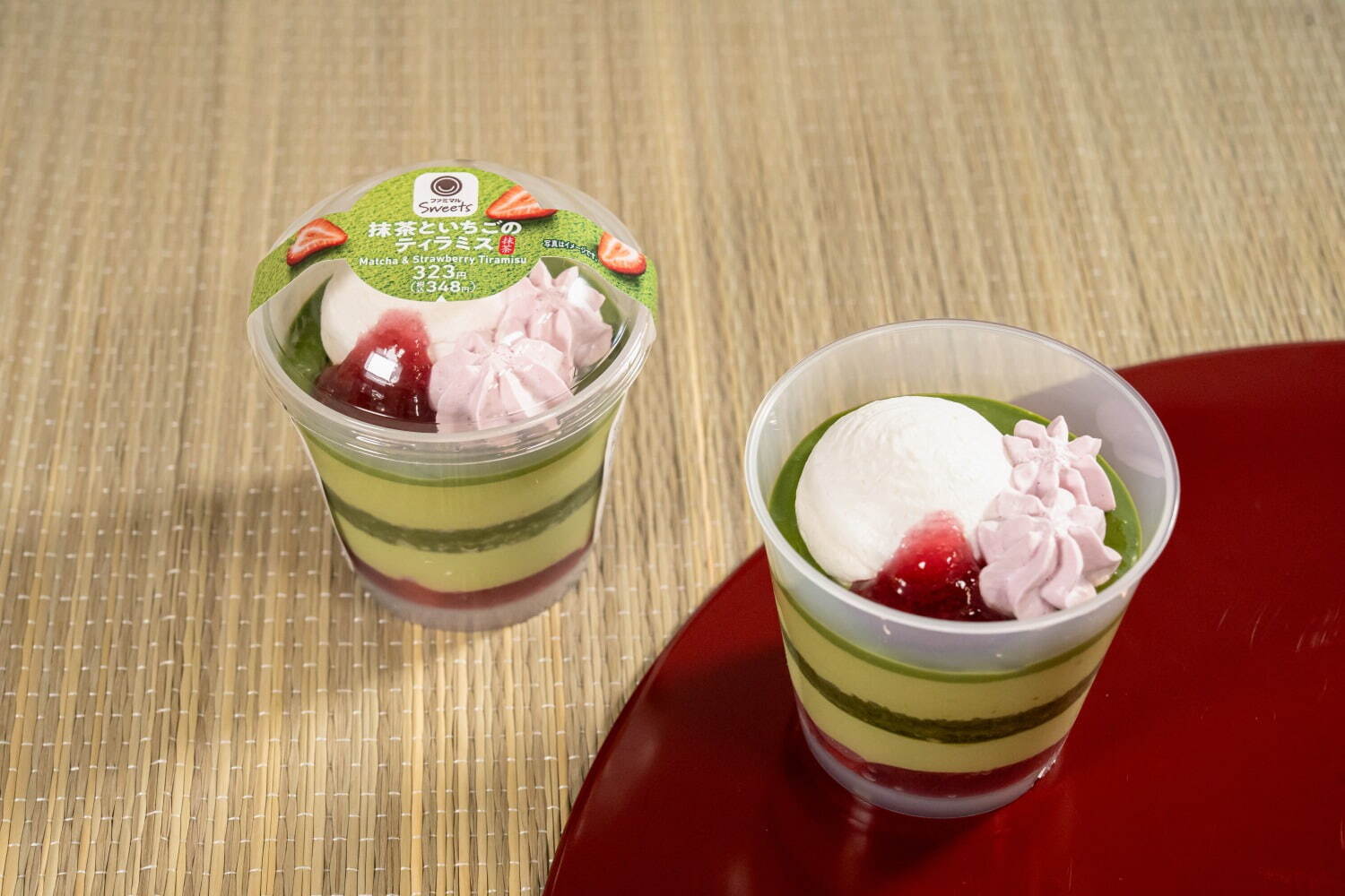 ファミリーマート「抹茶×フルーツ」の新作スイーツ、抹茶いちご味の辻利コラボアイスやティラミス｜写真6