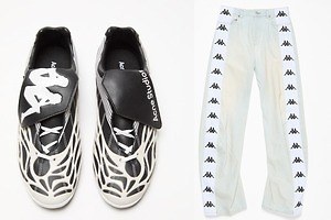 アクネ ストゥディオズ×カッパ、“サッカー”着想スニーカー＆サイドテープのウォッシュデニムパンツ