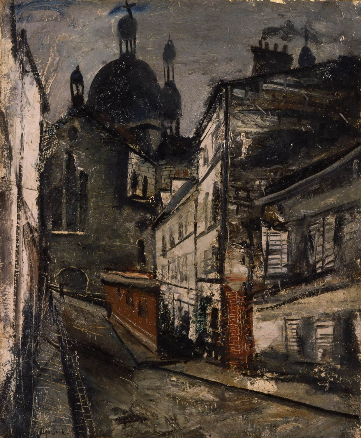 佐伯祐三 《サンタンヌ教会》 昭和3年(1928年) 三重県立美術館蔵