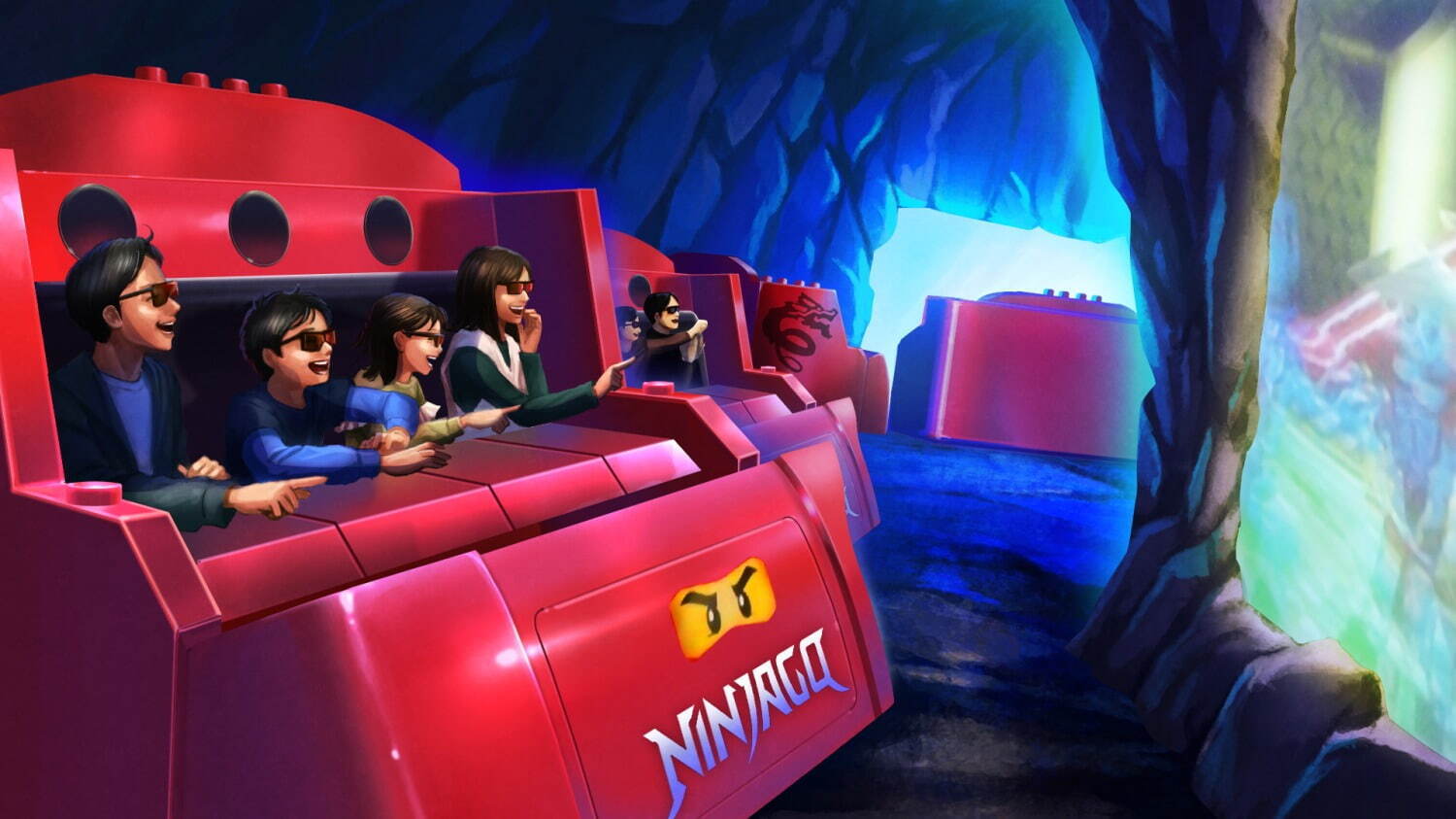 LEGO NINJAGO The Ride 2.0(仮称) など、新たに導入されるアトラクションイメージ