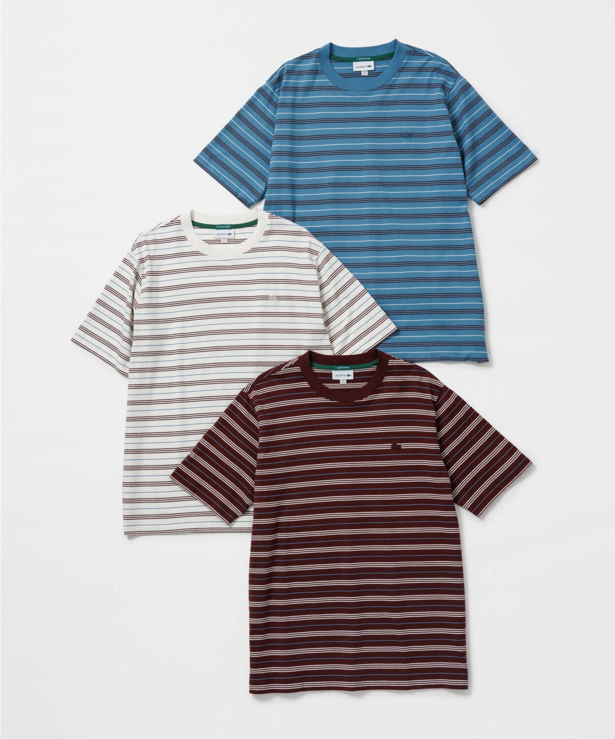 マルチボーダーTシャツ 各14,300円