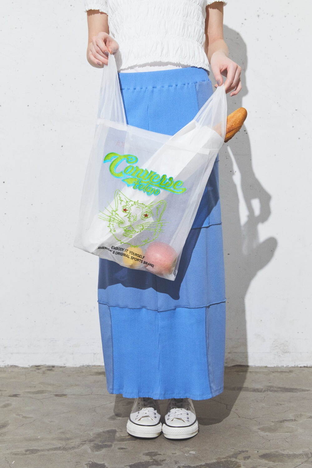「キャット エンブロイダリー オーガンザ バッグ」12,100円