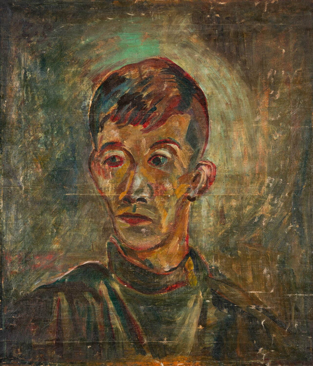 佐藤春夫 《谷中安規像》 昭和17年(1942年)
油彩、キャンバス 個人蔵