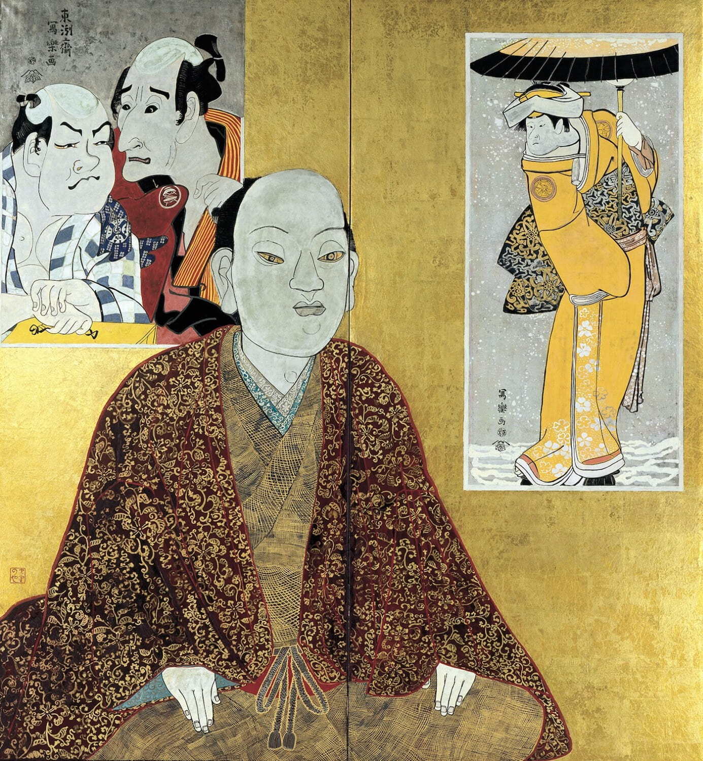 片岡球子《面構 東洲斎写楽》 昭和46年(1971年) 紙本著色 神奈川県立近代美術館蔵