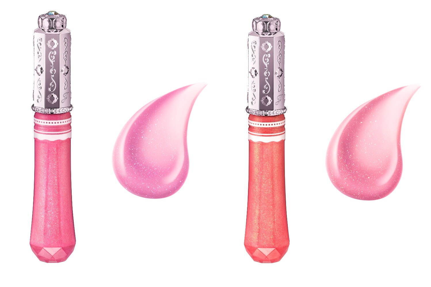 (左から)「ジルスチュアート UVプロテクト シマリング リップ」SPF10 01,02 各3,300円＜限定品＞