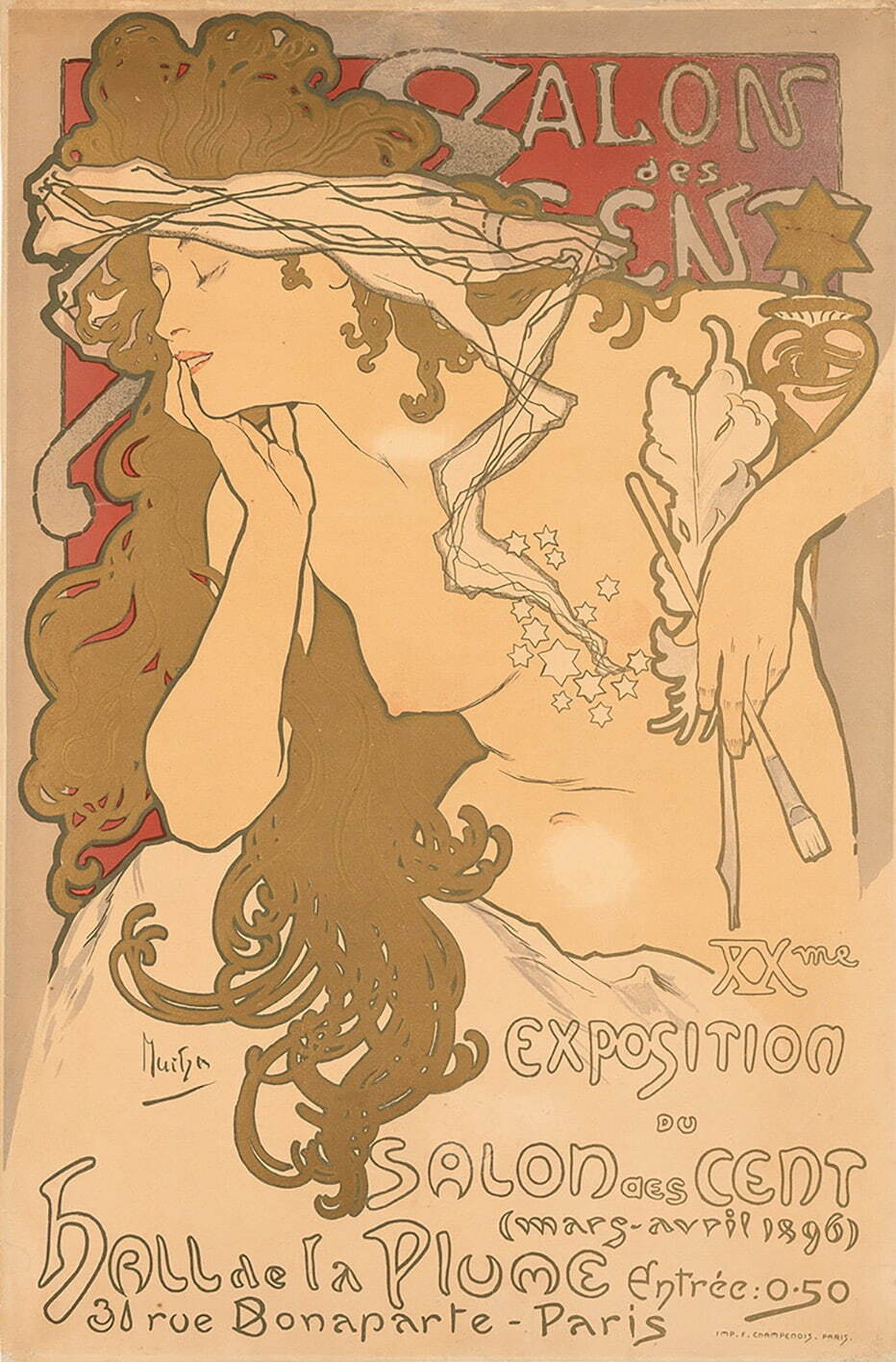 アルフォンス・ミュシャ 《第20回サロン・デ・サン(百選展)》 1896年
