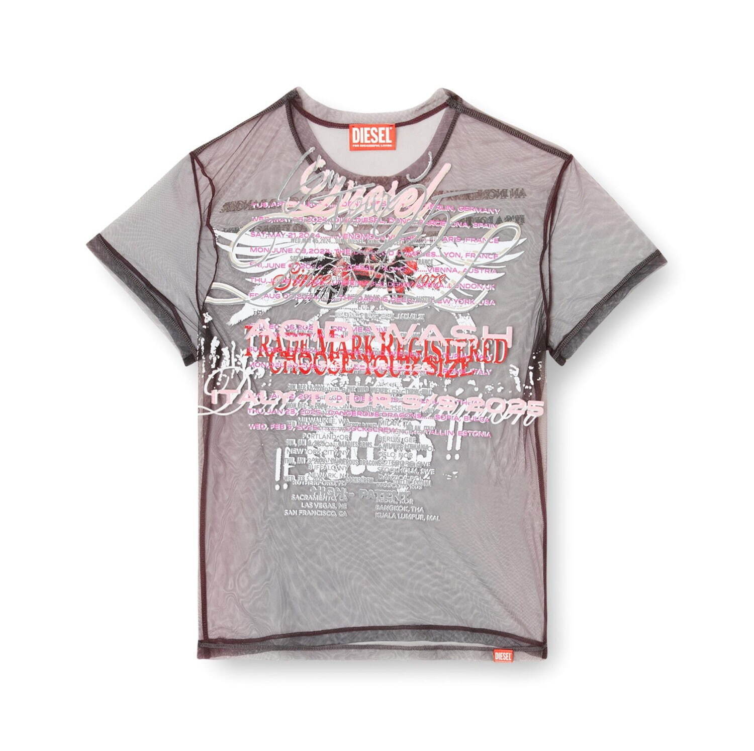 ディーゼル“ライブ＆ツアーグッズ”着想のグラフィックTシャツ、シアー素材のトップスも｜写真20