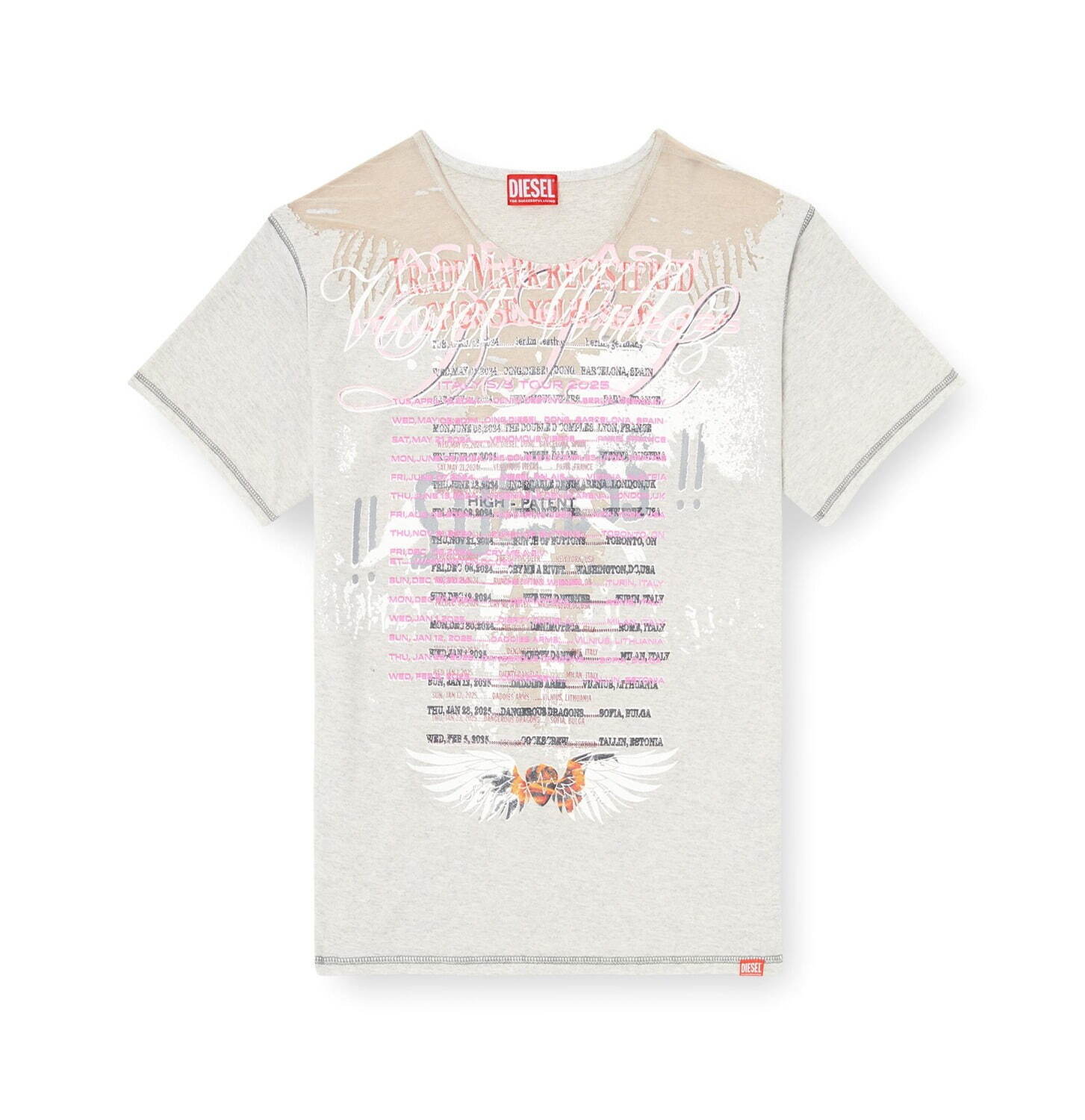 ディーゼル“ライブ＆ツアーグッズ”着想のグラフィックTシャツ、シアー素材のトップスも｜写真13