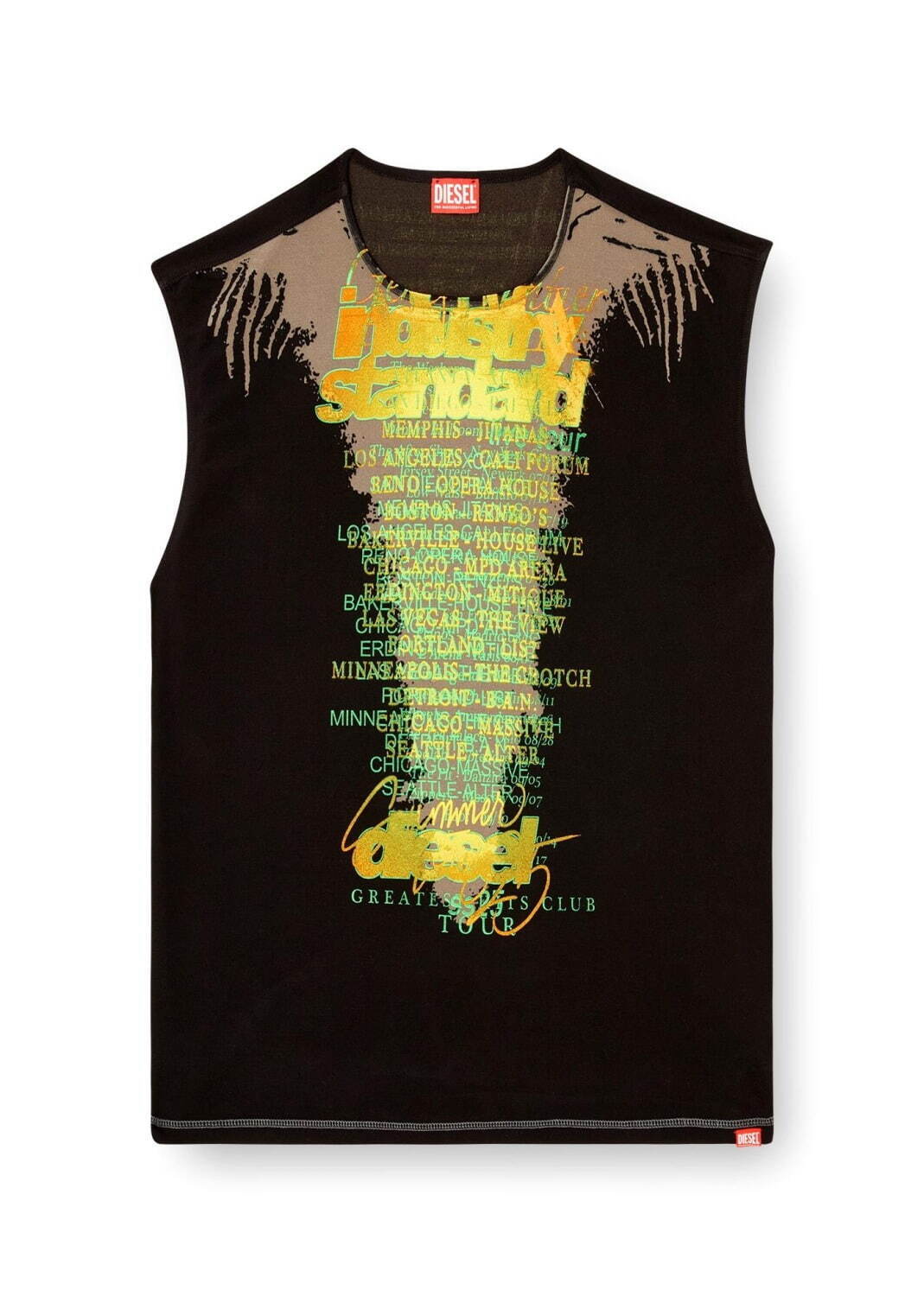 ディーゼル“ライブ＆ツアーグッズ”着想のグラフィックTシャツ、シアー素材のトップスも｜写真9