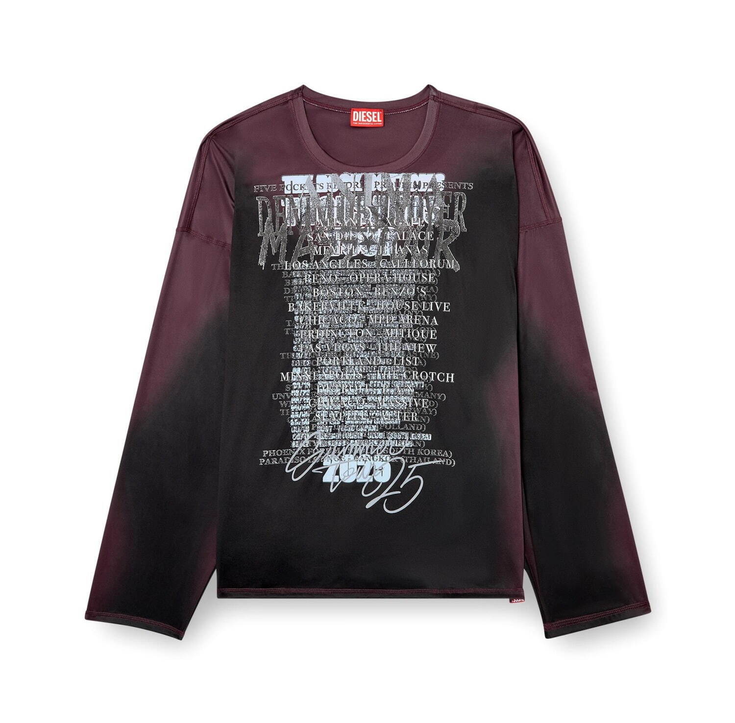 ディーゼル“ライブ＆ツアーグッズ”着想のグラフィックTシャツ、シアー素材のトップスも｜写真1