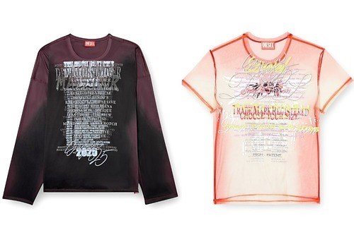 ディーゼル“ライブ＆ツアーグッズ”着想のグラフィックTシャツ、シアー素材のトップスも