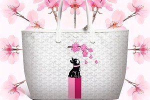 ゴヤール“花見する犬”＆桜咲くトートバッグ、京都髙島屋店限定で