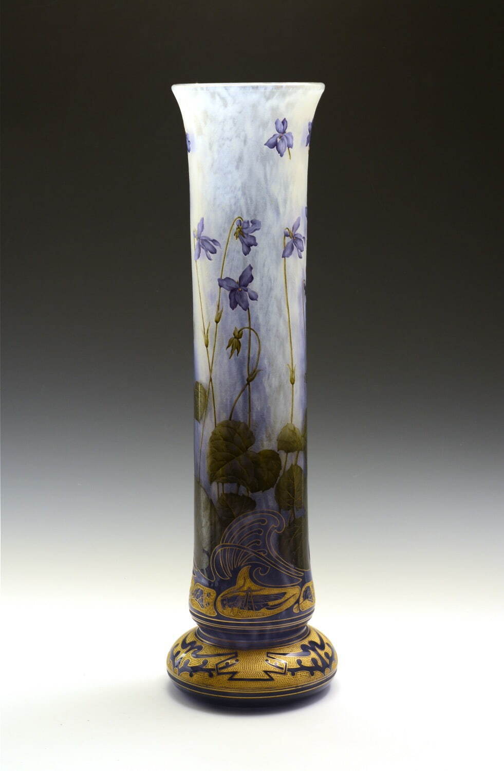 ドーム兄弟 《菫にバッタ文花器》