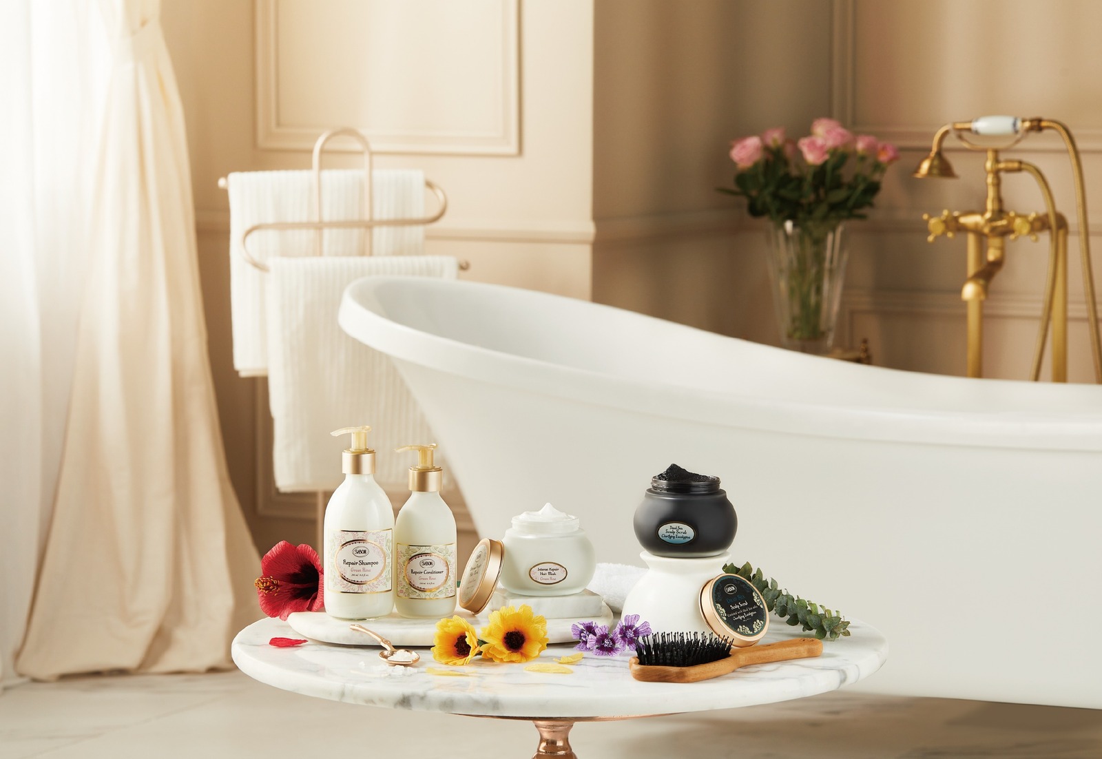 SABON25年夏“ダメージリペア”着目ヘアケアライン、バラorジャスミン香るシャンプーやヘアマスク｜写真3