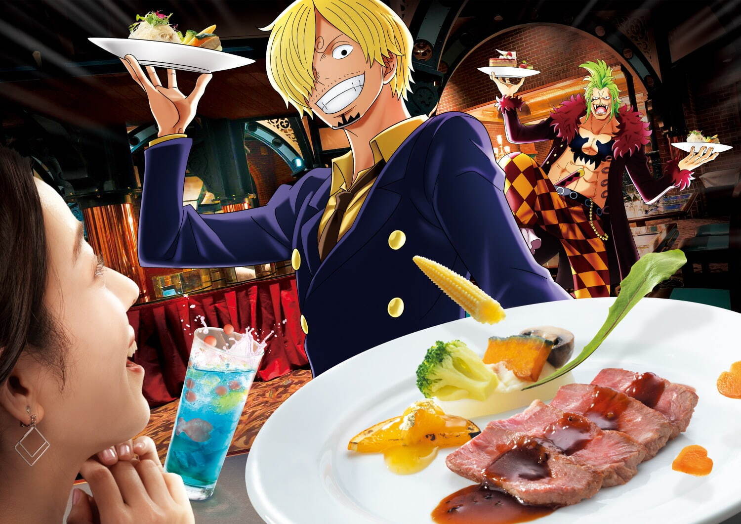 RE ARRIVAL/再入荷 USJ「ワンピース・プレミア・サマー 2025」四皇バギー参戦の 食器