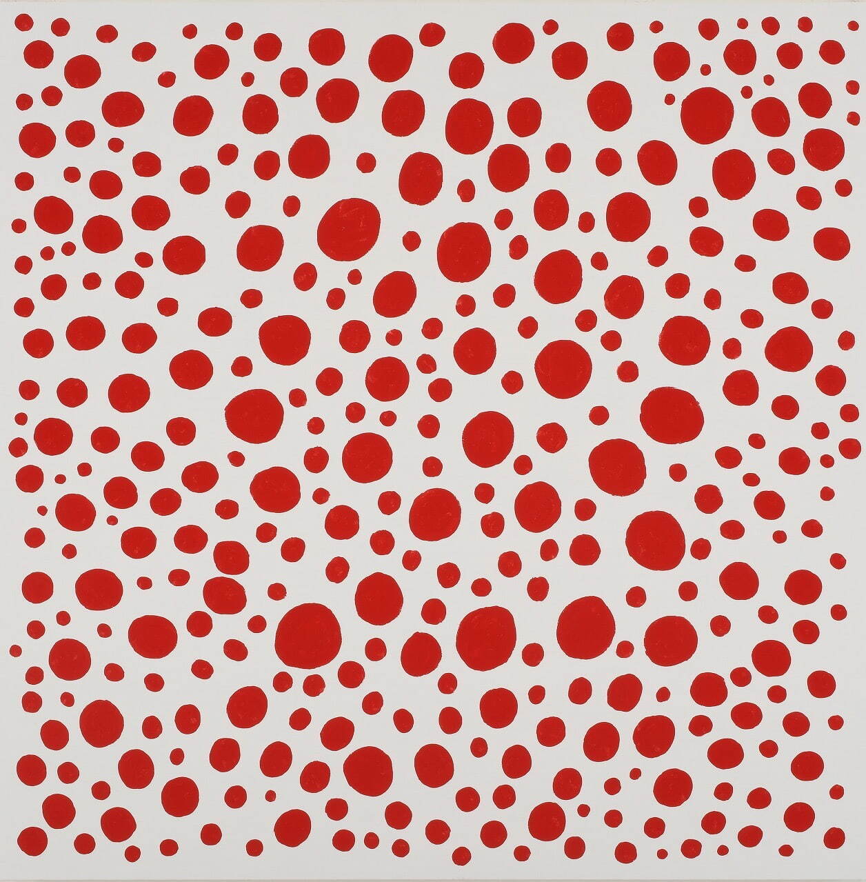 草間彌生 《陽光の中で世界に平和を望む》 2016年