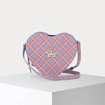 ヴィヴィアンウエストウッド*ショルダーバッグ/ボディーバッグ*チェック柄 ☆vivienne westwood☆BELLE ハート ショルダーバッグ チェック