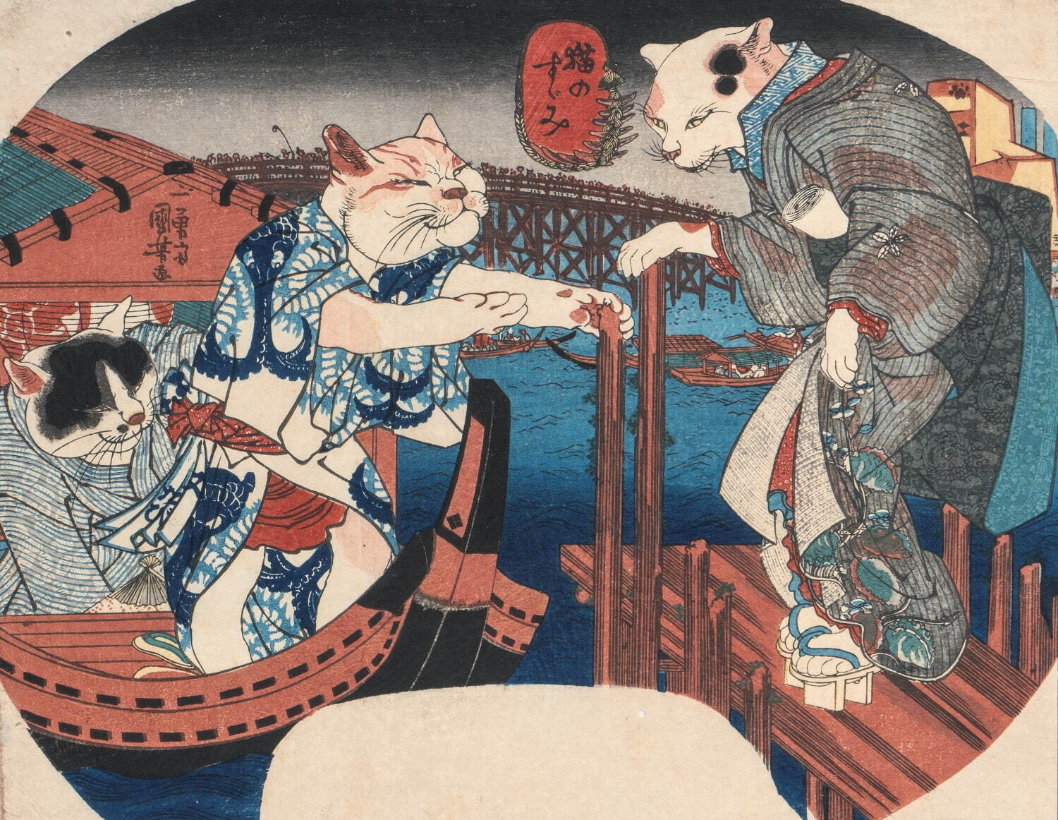 猫の浮世絵”歌川国芳や歌川広重など一堂に、特別展「ごろごろ
