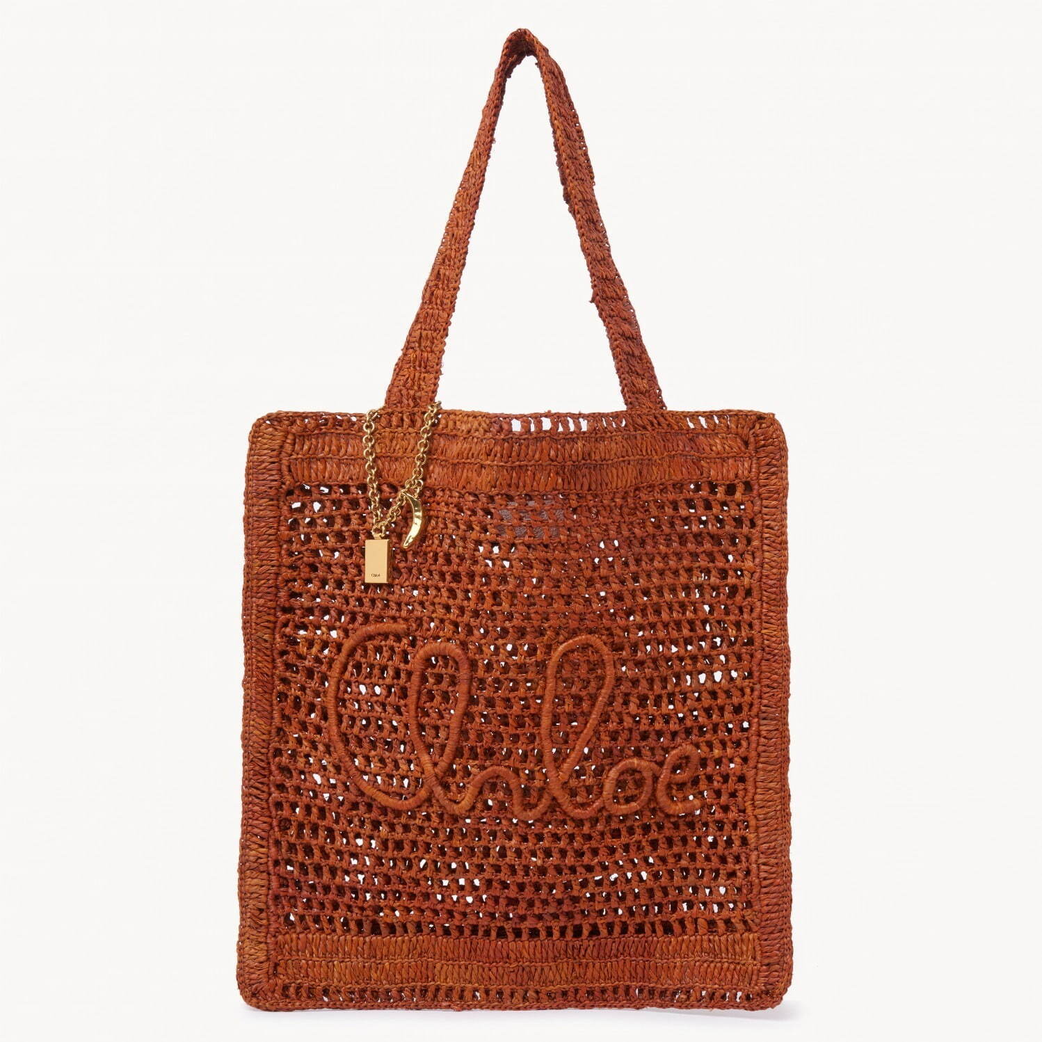 Chloe サマーバナナ ラフィア風トートバッグ Chloé ラフィア製Summer Bananaトートバッグ の青色 | Chloé JP