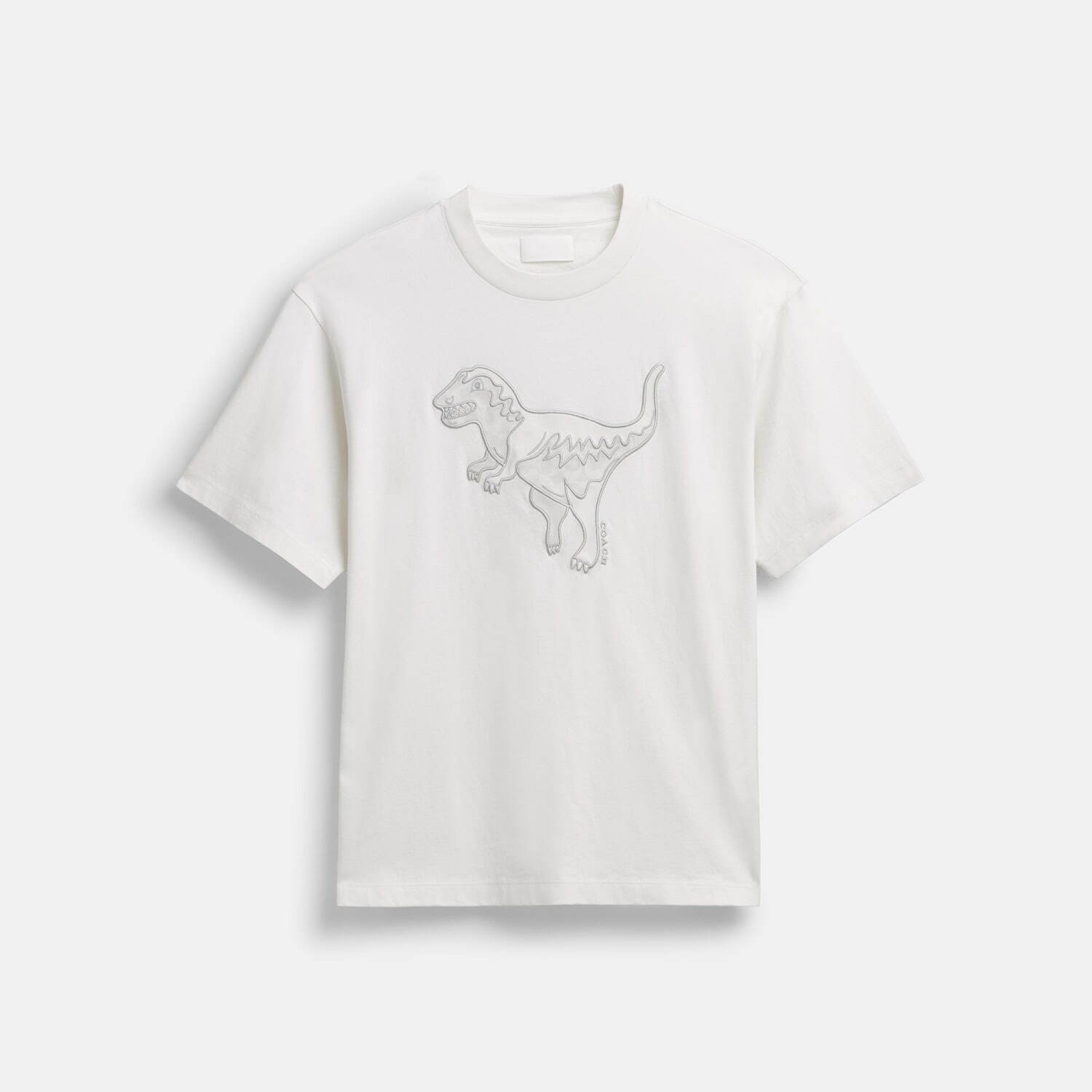 コーチ“真っ白”な25年春メンズウェア、恐竜「レキシー」Tシャツ