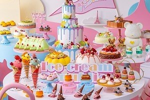 ヒルトン東京「アイスクリーム」主役のパステルスイーツビュッフェ、“トッピングし放題”の贅沢アイス