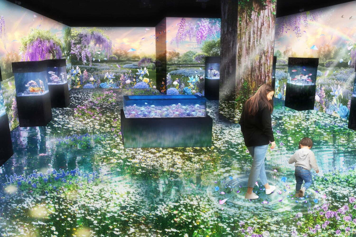 映像｜マクセル アクアパーク品川×ネイキッドの初夏イベント、“花と光”のクラゲ展示や360度イルカショー