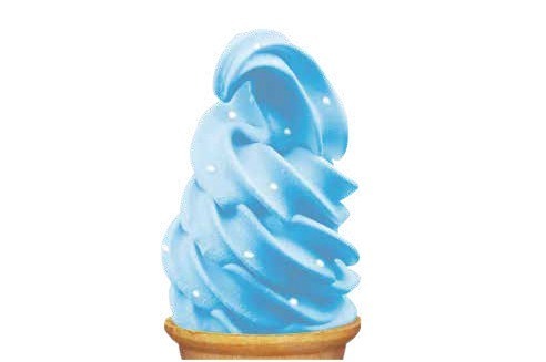 「ネモフィラソフトクリーム」450円