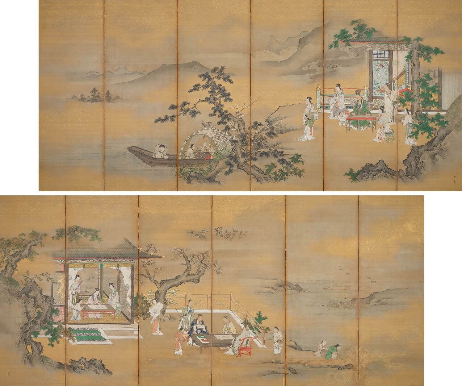 狩野常信 《琴棋書画図屏風》 江戸時代 17世紀
静嘉堂文庫美術館蔵 ［前期展示］