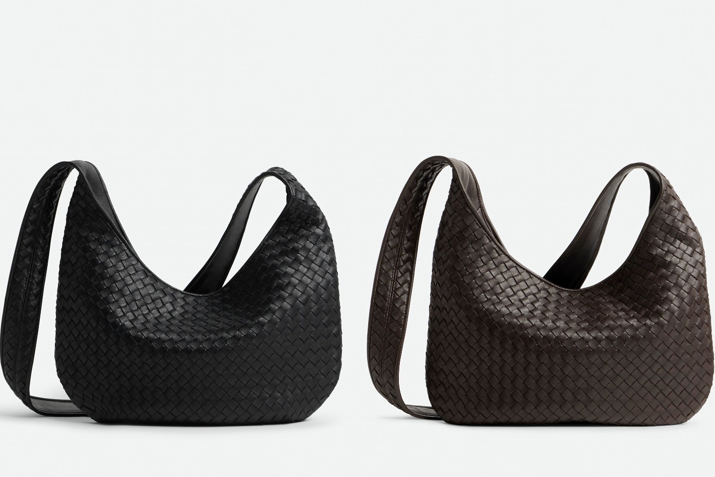 ボッテガ・ヴェネタ25年夏メンズバッグ「ヴェネト」“驚くほどしなやか”編み込みレザーのクロスボディ