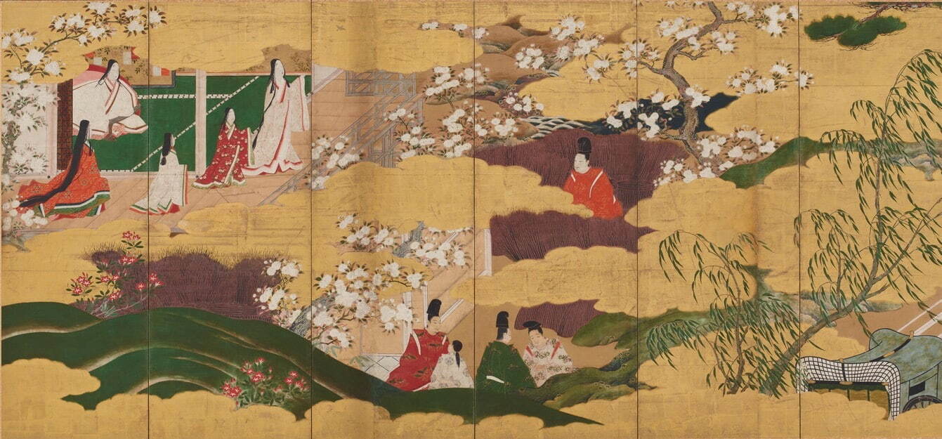 伝 狩野永徳 《源氏物語図屏風》(左隻) 安土桃山時代 16-17世紀
皇居三の丸尚蔵館収蔵