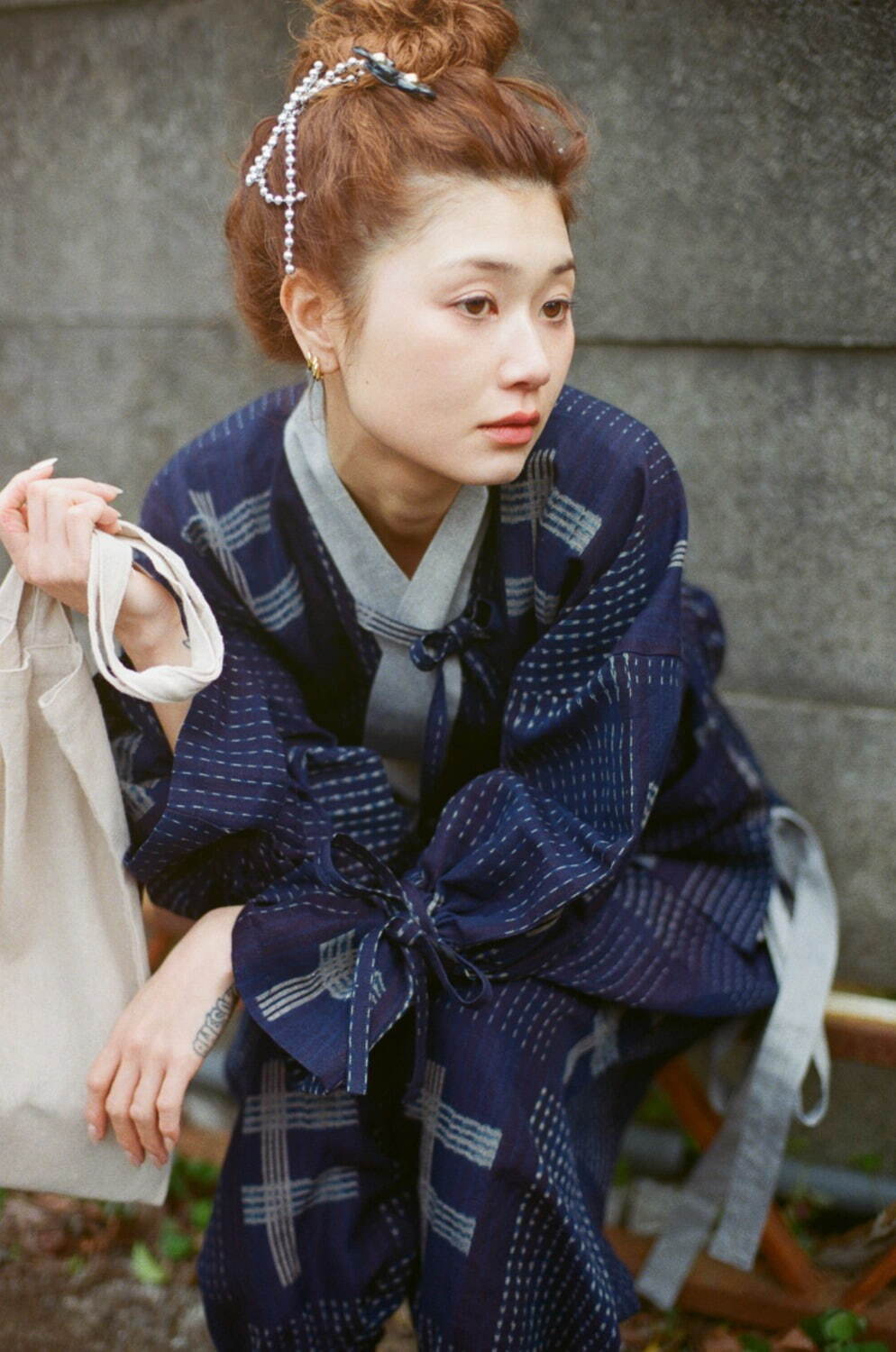 キモノアーチ“浴衣風”の袂付きニットカーディガン、ふんわりギャザーの陣羽織も｜写真15