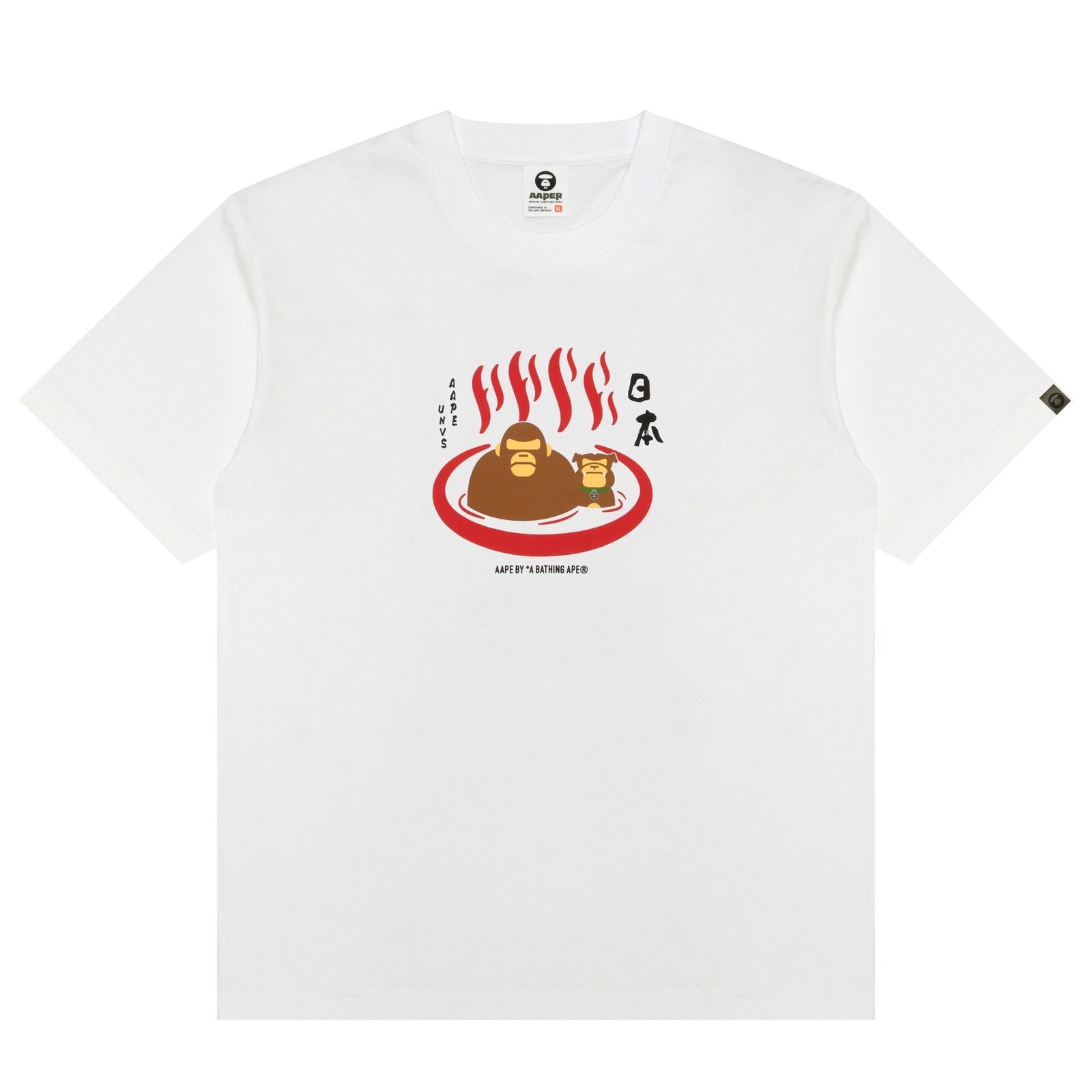 エーエイプ バイ エイプ"温泉イラスト＆相撲風ロゴ"Tシャツ、ラフォーレ原宿限定で｜写真95