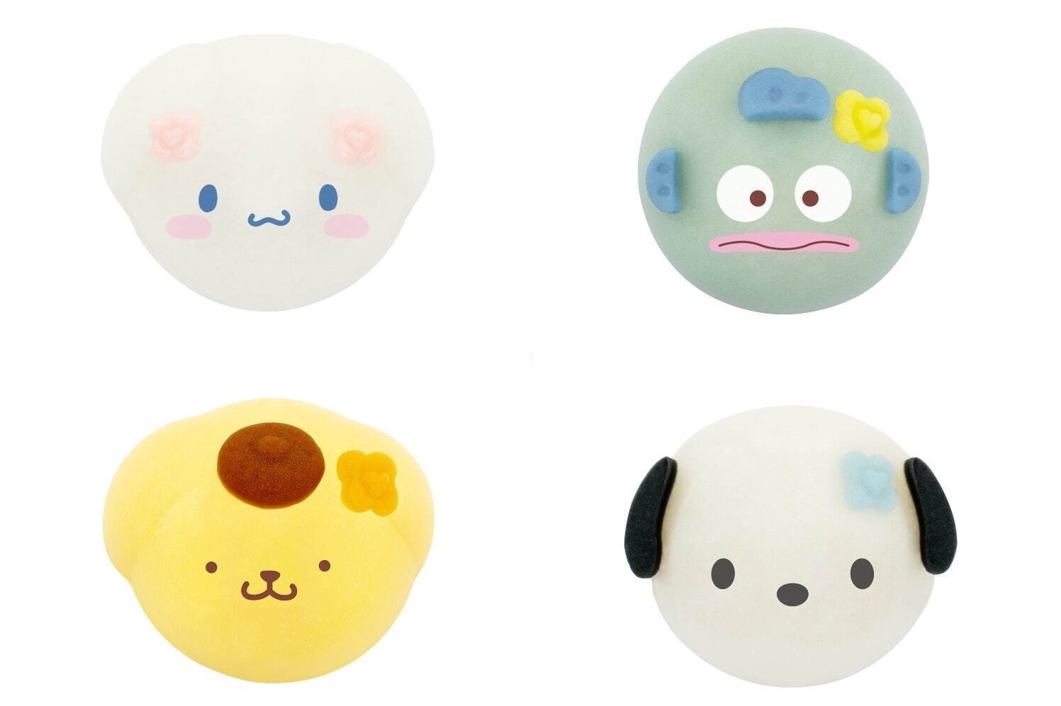 もちもち食感スイーツ｜サンリオキャラクターズが“もちもちぷにぷに”の和菓子に！ミルクティー餡のシナモロールなどファミマで