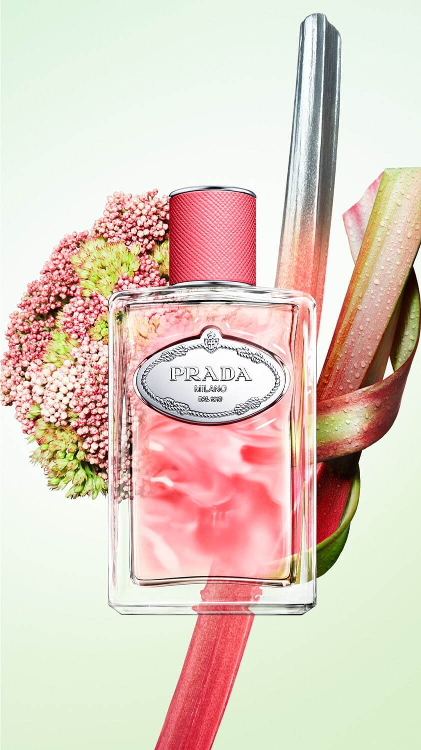 「インフュージョン ドゥ プラダ ルバーブ オーデパルファム」10mL 7,700円、100mL 30,800円＜新製品＞