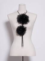 ノワール ケイ ニノミヤの透け感ふんわりフラワーハーネス、チュール＆オーガンザの花モチーフ｜写真9