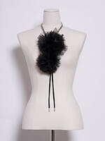 ノワール ケイ ニノミヤの透け感ふんわりフラワーハーネス、チュール＆オーガンザの花モチーフ｜写真8