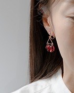 ハリオ25年母の日ガラスアクセサリー、真っ赤な“カーネーションの花びら”ピアス＆イヤリング｜写真11