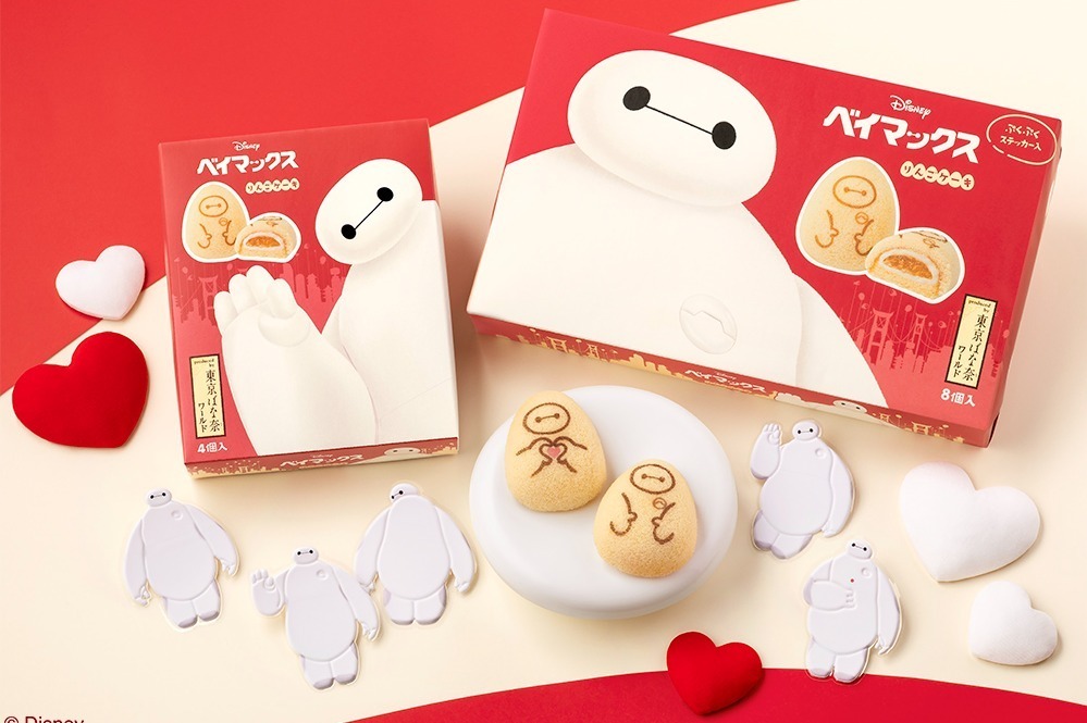 東京ばな奈“まんまるボディ”の「ベイマックス/りんごケーキ」ミルククリーム＆りんごジャムをイン｜東京駅一番街