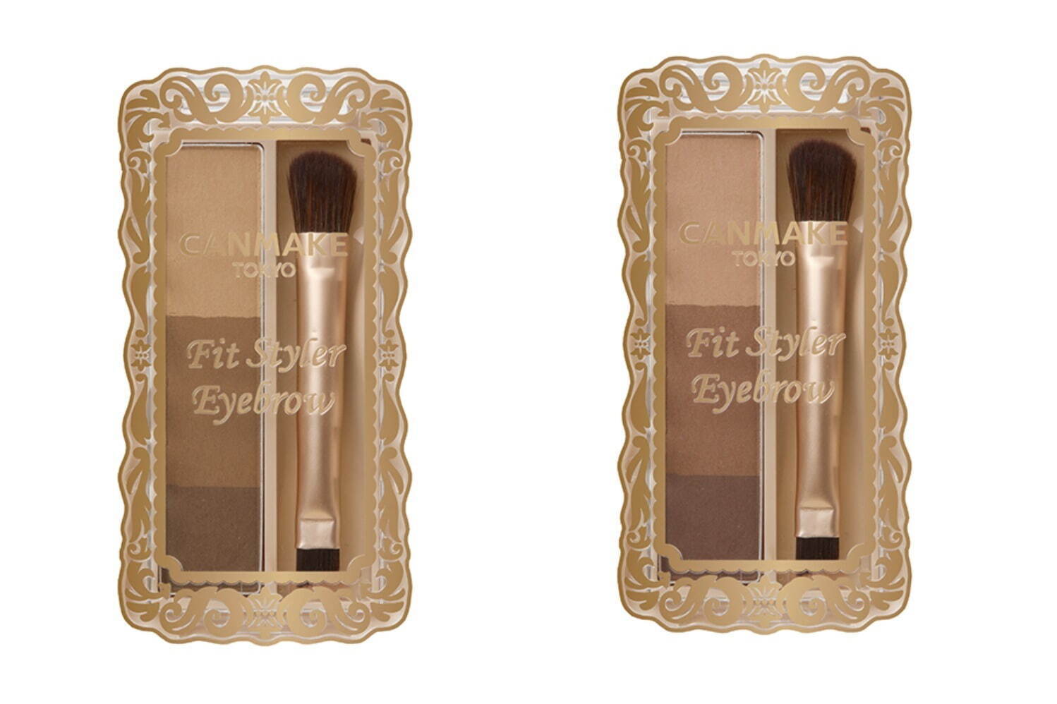 (左から)「フィットスタイラーアイブロウ」01,02 各880円＜新製品＞
