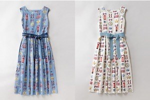 ジェーンマープル”クラウン”柄など英国デザインスカート、リボンを飾ったワンピースも